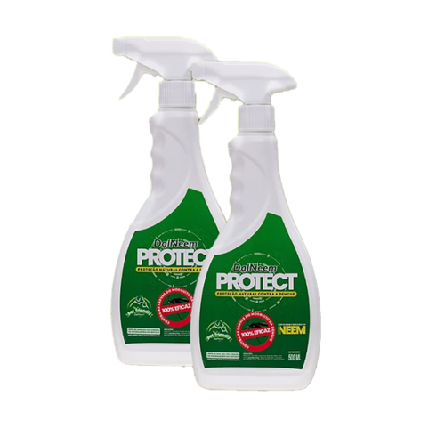 Sprays DalNeem Protect da Aminoem Agro, repelente natural à base de Neem para proteção contra mosquitos e dengue.
