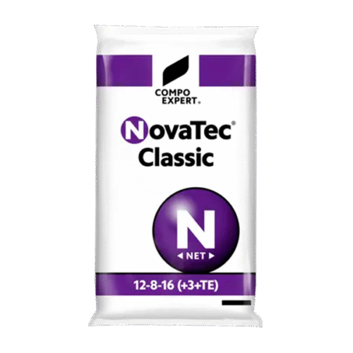 Saco do fertilizante NovaTec Classic 12-8-16 (+3+TE) da COMPO EXPERT com tecnologia NET.