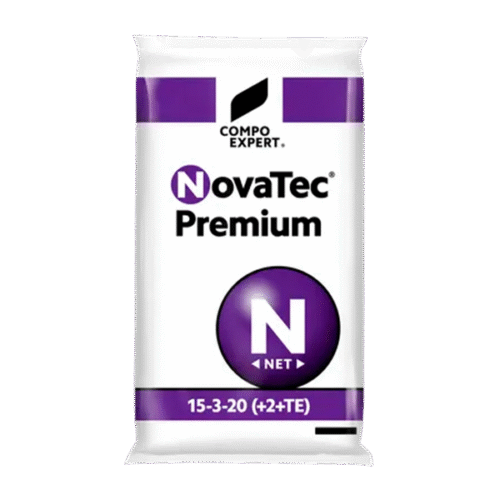 Saco do fertilizante NovaTec Premium 15-3-20 (+2+TE) da COMPO EXPERT com tecnologia NET.
