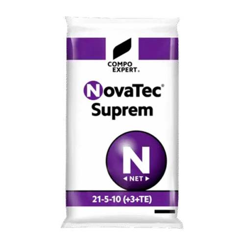 Saco do fertilizante NovaTec Suprem 21-5-10 (+3+TE) da COMPO EXPERT com tecnologia NET.